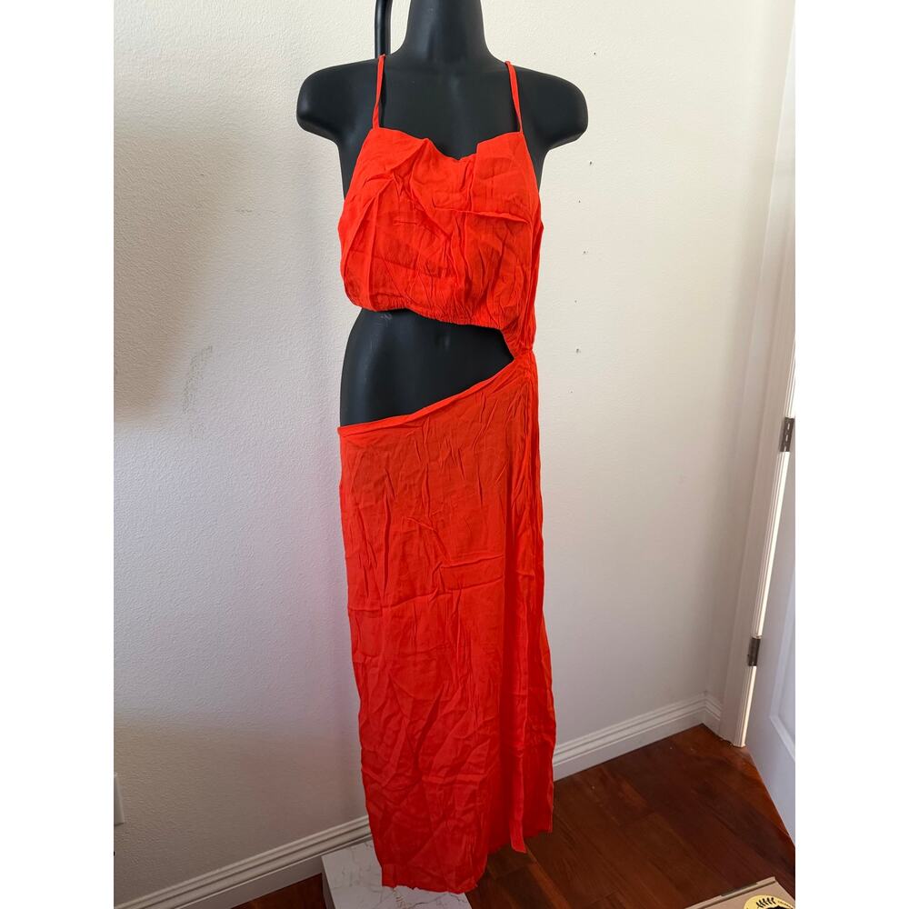 NWT Olivaceous orange cutout maxi dress size medium - Picture 2 of 5